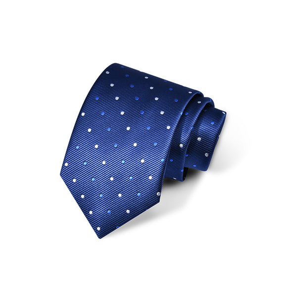 Blue Tie Multi-color Dots