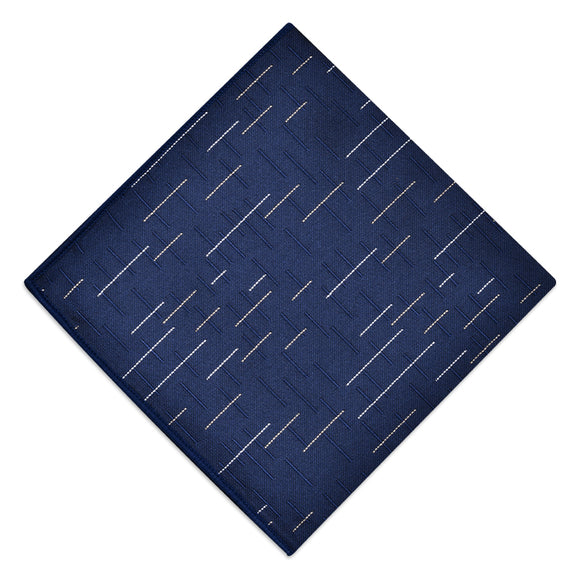 Navy Blue Soft White Stripes Pocket Hankerchief